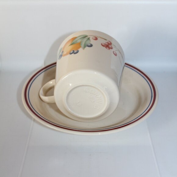 Corelle Abundance Fruit Coffee Cup Set of 6 Saucers - Picture 3 of 4